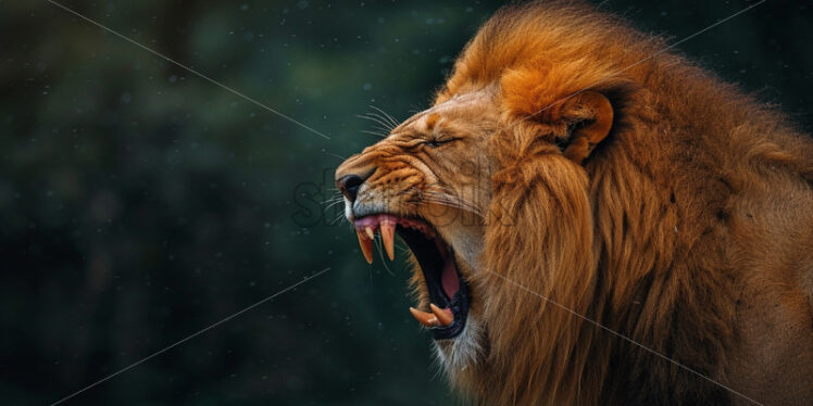 A lion, the fear of animals - Starpik Stock