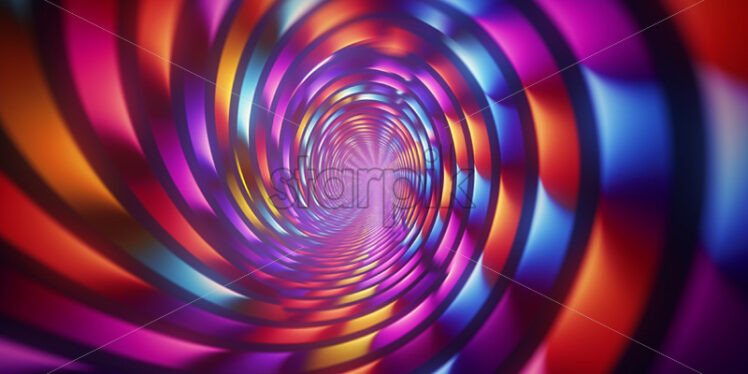 A psychedelic spiral from the 60s - Starpik Stock