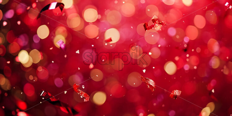 A red background with confetti - Starpik Stock