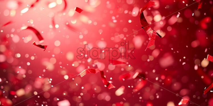 A red background with confetti - Starpik Stock