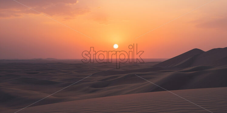 A sunrise in the desert - Starpik Stock