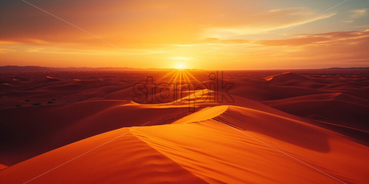 A sunrise in the desert - Starpik Stock