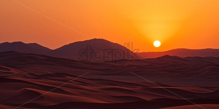 A sunrise in the desert - Starpik Stock