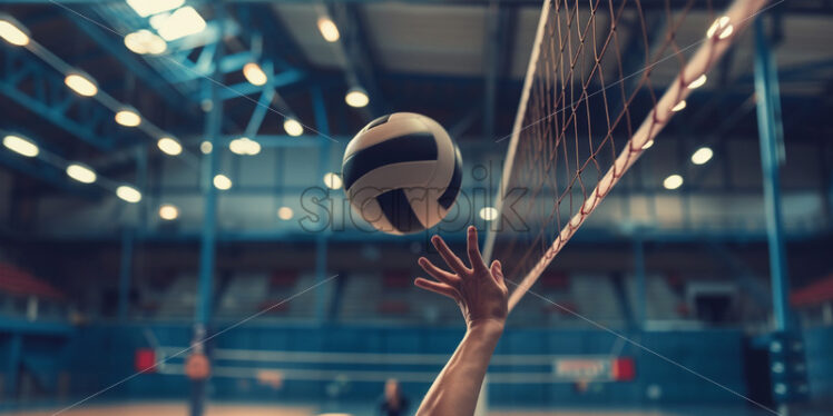 A volleyball player with a volleyball - Starpik Stock