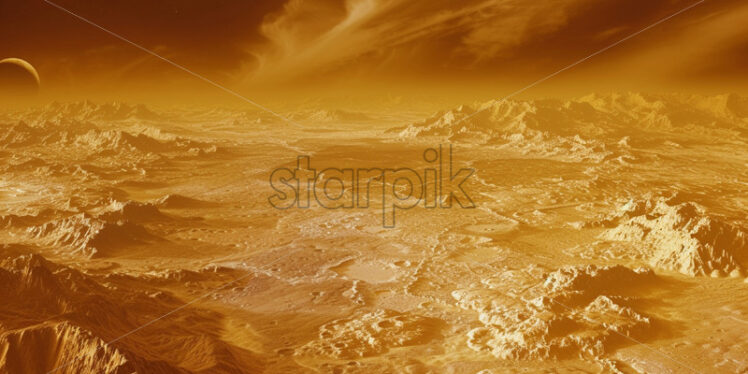 A wonderful landscape on the planet Mercury - Starpik Stock