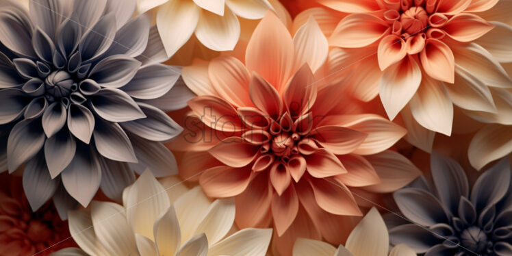 An abstract pattern of living flowers - Starpik Stock