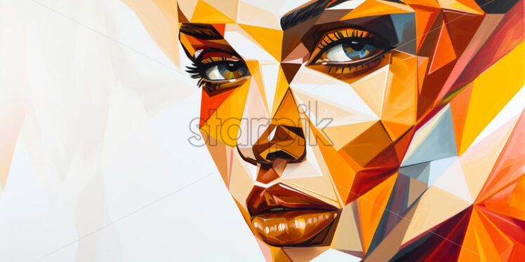 An abstract portrait in cubism style - Starpik Stock