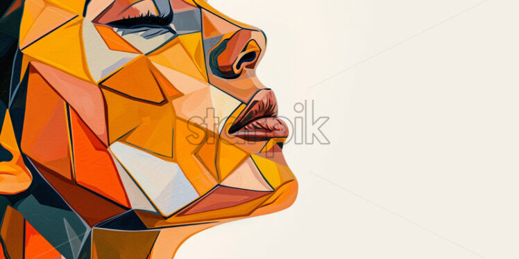 An abstract portrait in cubism style - Starpik Stock