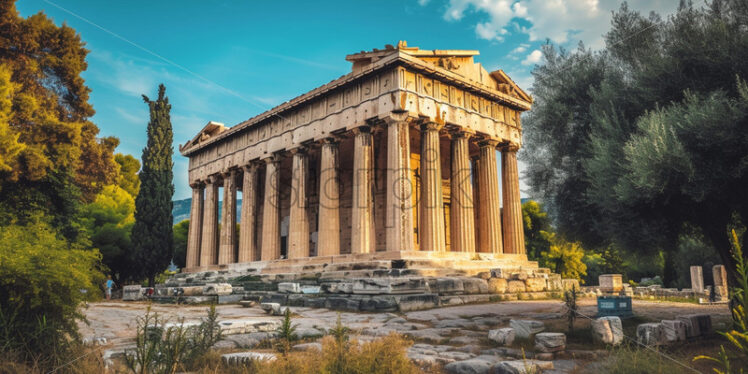 An ancient temple in Athens - Starpik Stock