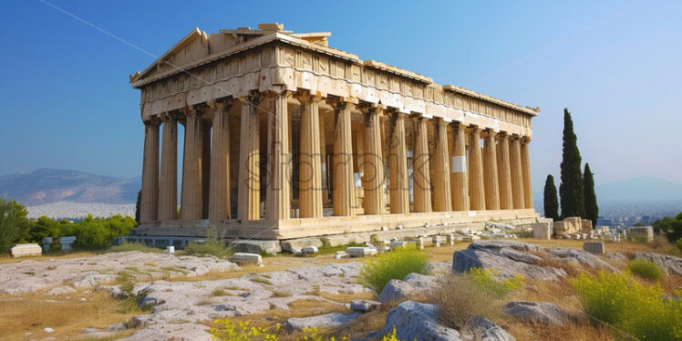 An ancient temple in Athens - Starpik Stock