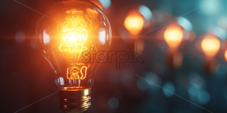 An electric bulb symbol of invention and inspiration - Starpik Stock