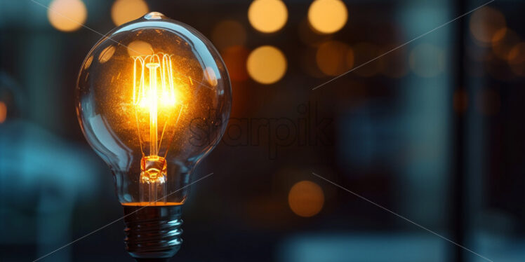 An electric bulb symbol of invention and inspiration - Starpik Stock