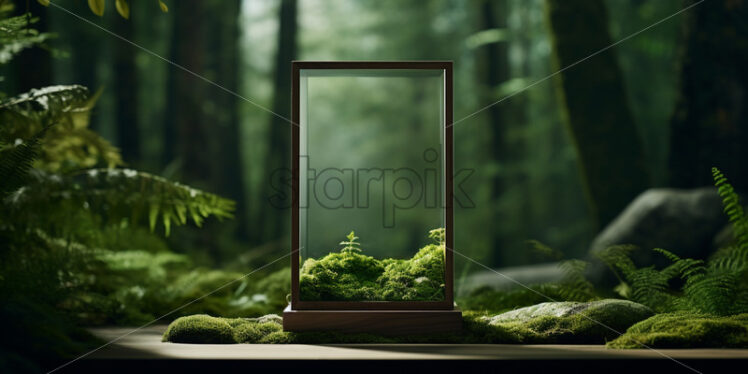 An elegant stand with vegetation, in the middle of nature - Starpik Stock