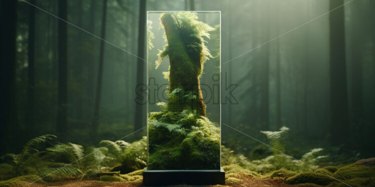 An elegant stand with vegetation, in the middle of nature - Starpik Stock