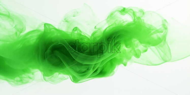 An explosion, green smoke on a white background - Starpik Stock