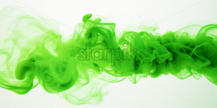 An explosion, green smoke on a white background - Starpik Stock