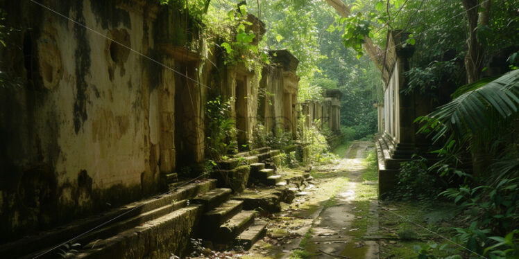 An old ruined temple in the jungle - Starpik Stock