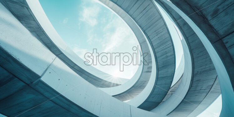 Architecture facade with unusual shapes nature inspired - Starpik Stock