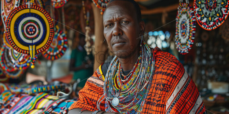 Artistic Maasai beadworker - Starpik Stock