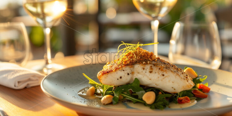 Australian Barramundi with Macadamia Crust - Starpik Stock