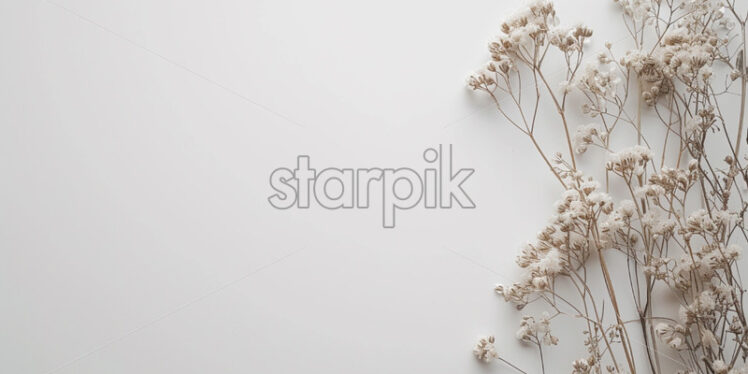 Blank surface dried flowers with water drops - Starpik Stock