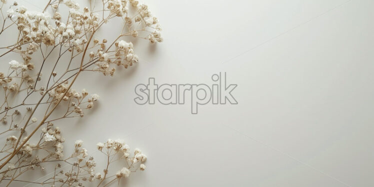 Blank surface dried flowers with water drops - Starpik Stock