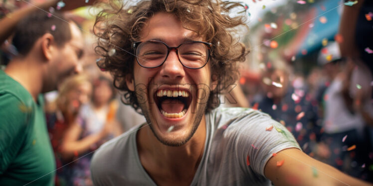 Candid shots of people participating in fun party games - Starpik Stock