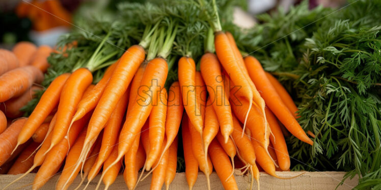 Carrot on a table with fresh vegetables - Starpik Stock