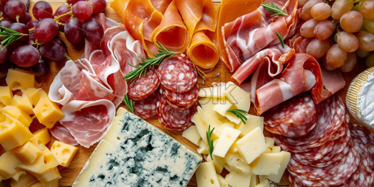 Charcuterie and cheeses plate delicious gourmet - Starpik Stock