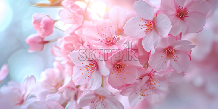 Cherry blossom branch beauty nature spring background - Starpik Stock