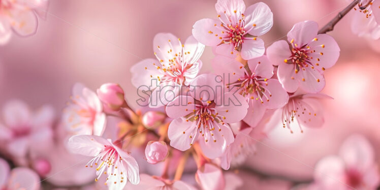 Cherry blossom branch beauty nature spring background - Starpik Stock