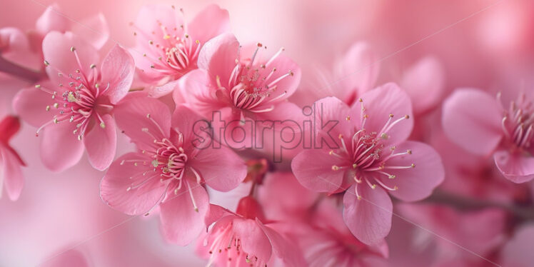 Cherry blossom branch beauty nature spring background - Starpik Stock