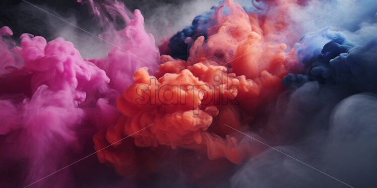 Colored dust floating in the air - Starpik Stock