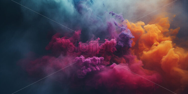 Colored dust floating in the air - Starpik Stock