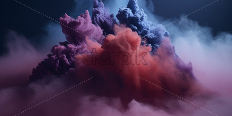 Colored dust floating in the air - Starpik Stock