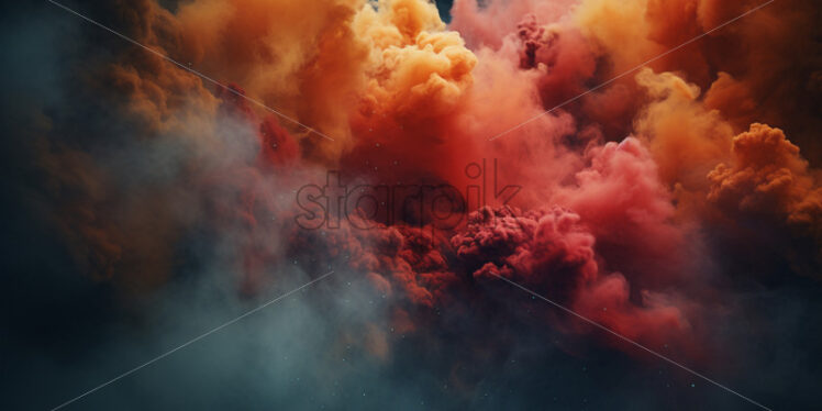 Colored dust floating in the air - Starpik Stock