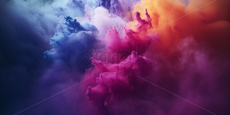 Colored dust floating in the air - Starpik Stock