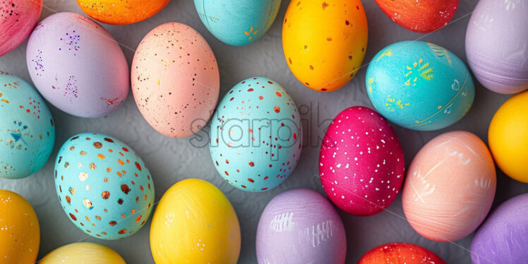 Colourful easter eggs celebrate - Starpik Stock