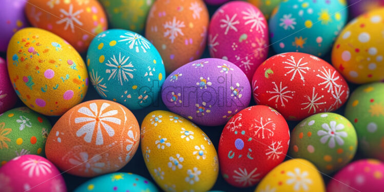 Colourful easter eggs celebrate - Starpik Stock