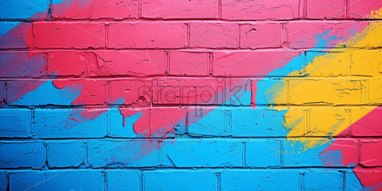 Colourful old brick grunge background texture - Starpik Stock