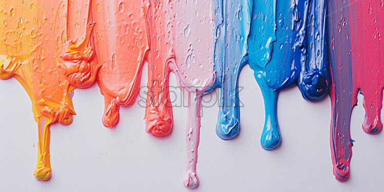 Colourful paint pouring poster - Starpik Stock