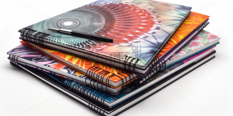 Composition notebooks with vibrant covers and spiral bindings - Starpik Stock