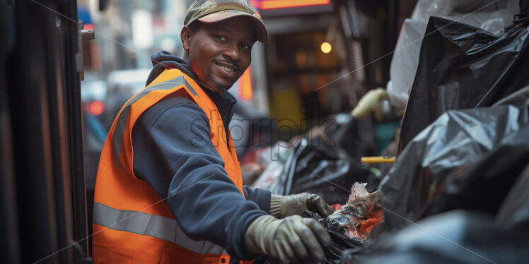 Construction worker doing his job happily - Starpik Stock