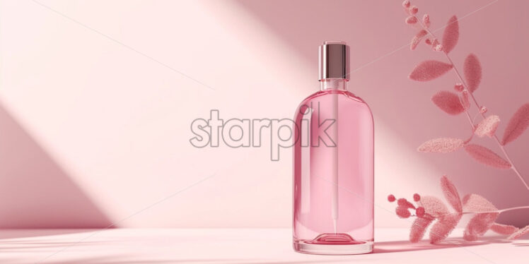 Cosmetics bottle serum mock up, package design product, minimalistic background - Starpik Stock