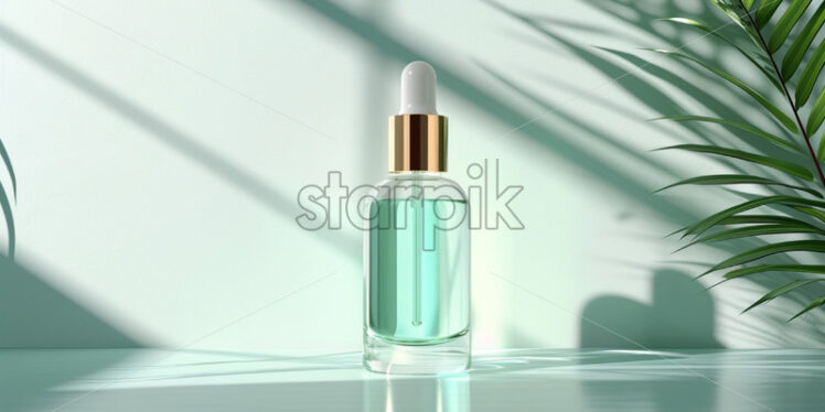 Cosmetics bottle serum mock up, package design product, minimalistic background - Starpik Stock