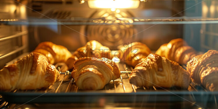 Croissants that are baked in the oven - Starpik Stock