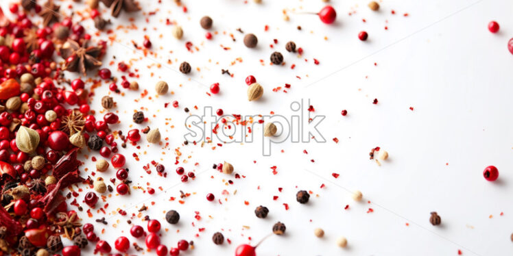 Crushed red pepper flakes and allspice berries - Starpik Stock