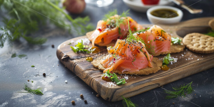 Cured salmon with mustard sauce - Starpik Stock