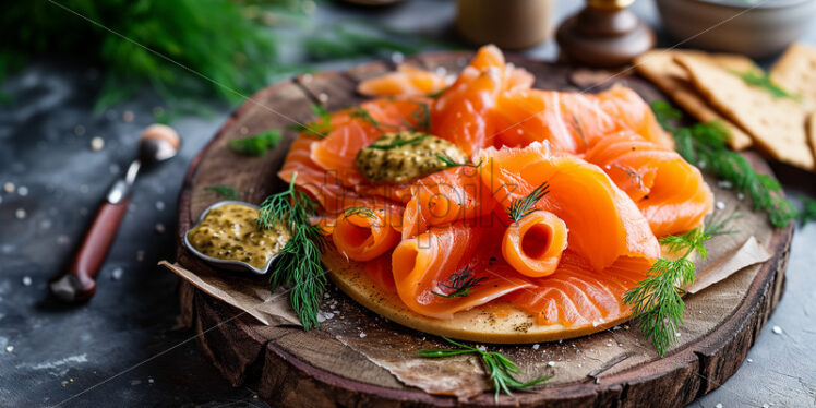  Cured salmon with mustard sauce - Starpik Stock