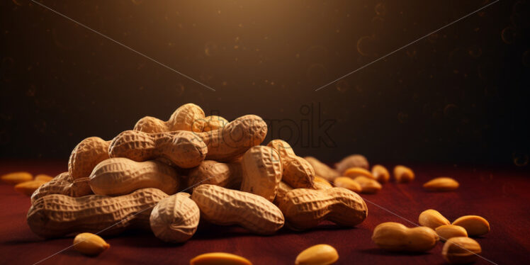 Delicious peanuts on a table - Starpik Stock